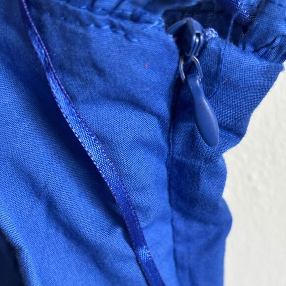 Zara Womens Bloggers Favorite Strappy Poplin Tie Midi Dress Blue Size Medium - Picture 9 of 15